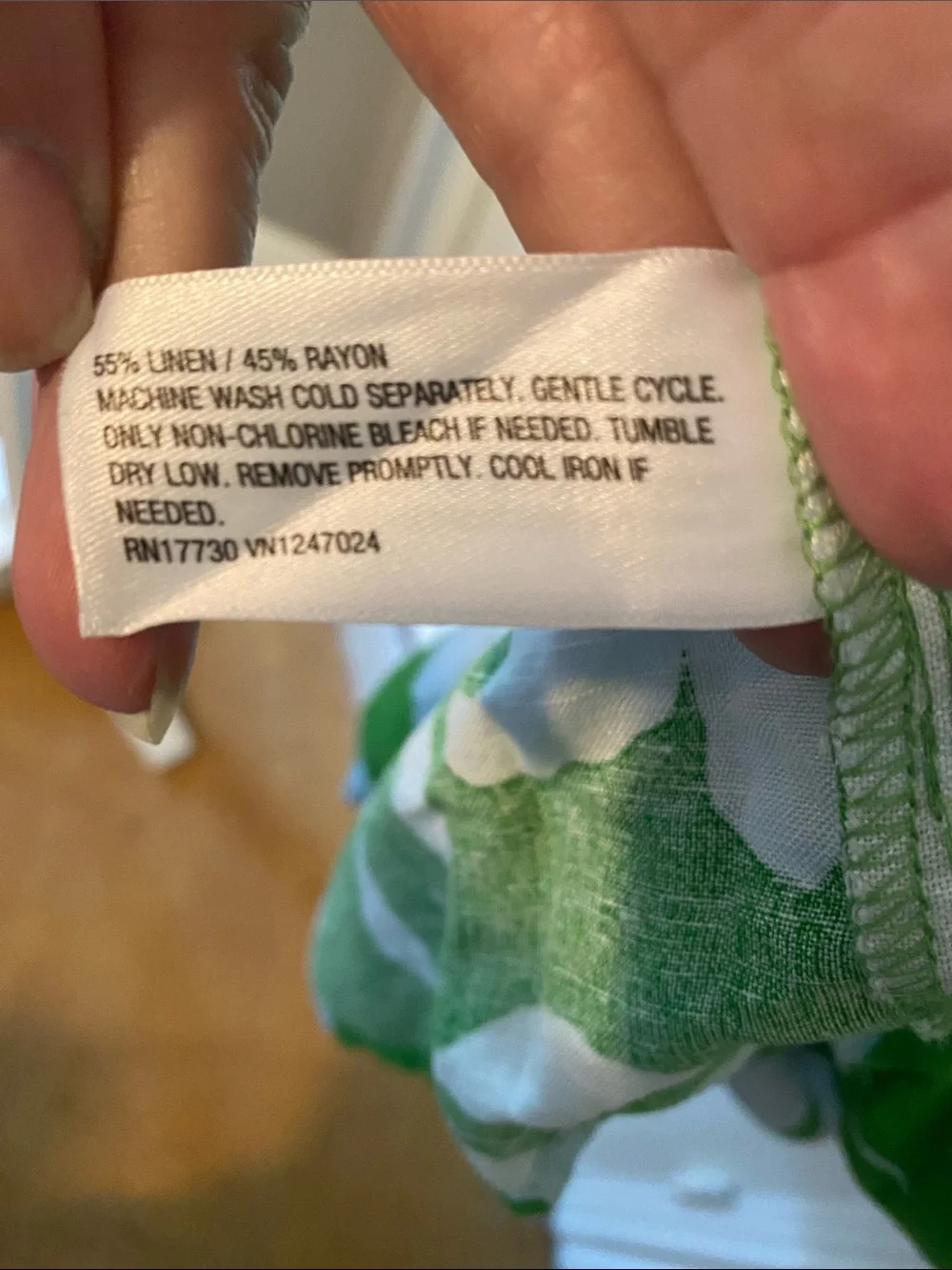 kate spade Green and White Floral V-Neck Dress